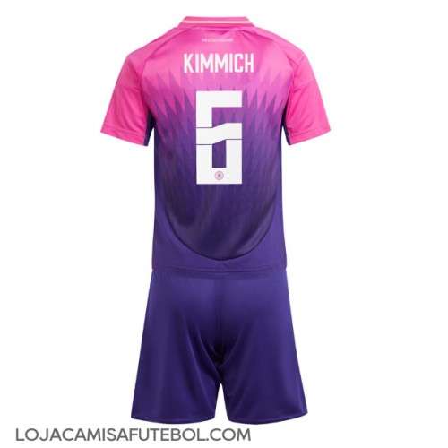 Camisa de Futebol Alemanha Joshua Kimmich #6 Equipamento Secundário Infantil Europeu 2024 Manga Curta (+ Calças curtas)